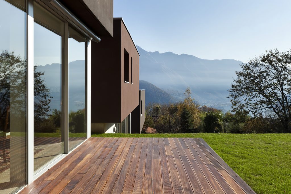 Grand design in mountain views with laminate decking