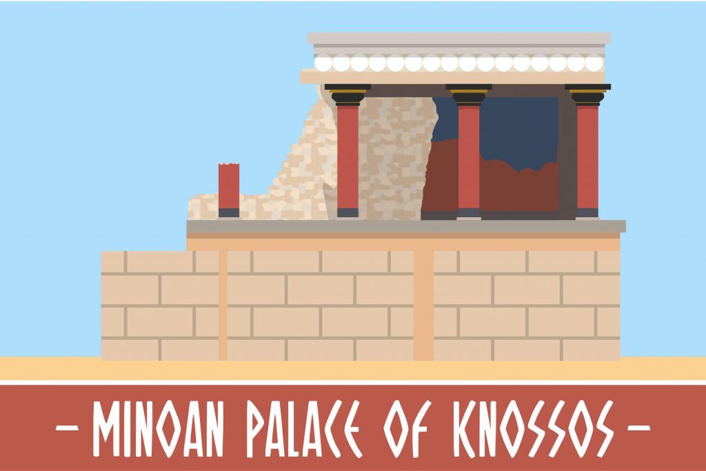 Minoan Palace of Knossos illustration